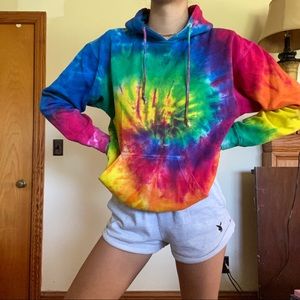 Funky bright tie dye swirl hoodie🍭🎆🔥🌈
